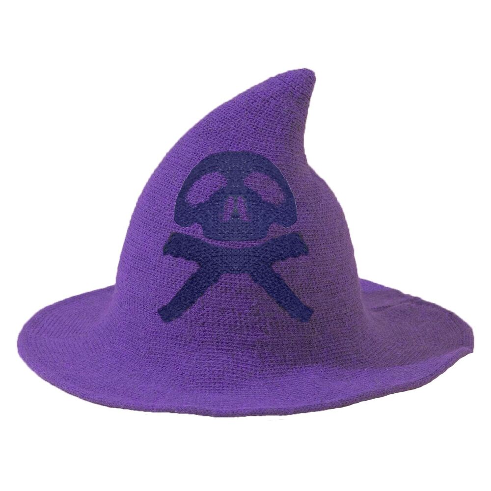 8043 Witch Hat Halloween Skeleton Witches Hats Adults Modern Wool Wizard